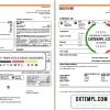 USA Discover bank credit card statement example in Word and PDF format (2 pages)