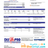 Ecuadorian Disgaspro gas utility bill download example in Word and PDF format