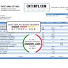 USA First Bank of Wiki bank statement 3 - 6 months easy to fill example in .xls and .pdf file format