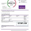 Laos Indochina Bank statement example in Word and PDF format