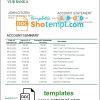 Slovak VUB bank statement 3 - 6 months example in Word and PDF format