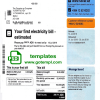 Azerbaijani Socar electricity utility bill download example, fully editable in PSD format