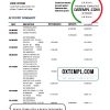 Trinidad and Tobago Royal Citizens Bank statement example in Word and PDF format