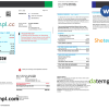 USA COX digital cable television utility bill download, Word and PDF example, 2 pages