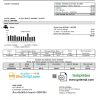USA Hawaii Water Service Company utility bill download example in Word and PDF (.doc and .pdf) format
