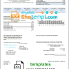 USA Youngstown Water Department utility bill download example in Word and PDF format