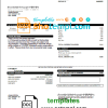 USA North Carolina Woodfin Sanitary Water & Sewer District utility bill download example in Word and PDF format