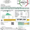 USA Rhode Island Pascoag Utility District utility bill download example in Word and PDF format