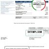 USA California PG&E (Pacific Gas and Electric Company) utility bill download example in Word and PDF format, version 2