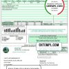 USA Tennessee Mountain Electric Cooperative, Inc. (MEC) utility bill download example in Word and PDF format