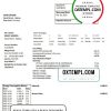 Palestinian Electric Company (PEC) utility bill download example in Word and PDF format