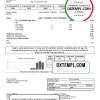 USA Arizona The City of Avondale Water utility bill download example in Word and PDF format