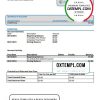 USA First International Bank & Trust bank statement 3 - 6 months example in Word and PDF format
