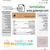 United Arab Emirates Abu Dhabi Municipality Service utility bill download example in Word and PDF format