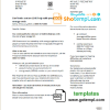 United Kingdom HM Government Warm Home Energy utility bill download example in Word and PDF format