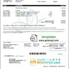 Canadian British Columbia City of Vancouver utility bill download example in Word and PDF format