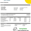 Bolivian Banco Union bank statement 3 - 6 months example in Word and PDF format