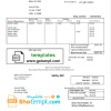 USA Massachusetts Milton Utility Dept water utility bill download example in Word and PDF format