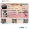 Angolan entry visa PSD example, version 2