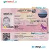 Angolan entry visa PSD example, completely editable, with fonts