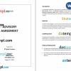 Advisory Agreement Word example, fully editable