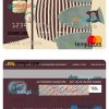 Afghanistan Afghan United Bank mastercard template in PSD format