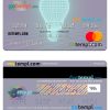 Afghanistan Azizi Bank mastercard template in PSD format