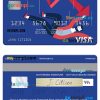 Afghanistan Ghazanfar Bank visa card template in PSD format