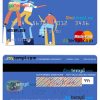 Afghanistan Maiwand Bank mastercard template in PSD format