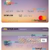 Afghanistan New Kabul Bank mastercard template in PSD format