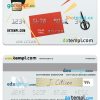 Afghanistan New Kabul Bank visa card template in PSD format