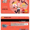 Afghanistan Pashtany Bank mastercard template in PSD format