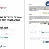 Agreement Between Design Builder and Contractor Word example