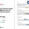 Agreement Between Owner and Contractor for Integrated Project Delivery Word example, completely editable