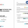 Agreement Between Two Parties for Money Word example, fully editable