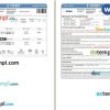 Airblue airplane e-ticket, Word and PDF download template, 2 pages