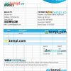 Airlines Aviation Services Invoice example in word and pdf format
