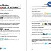 Alabama Springing Power of Attorney example, fully editable