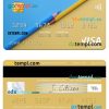 Albania Union Bank visa card template in PSD format