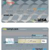 Albania United Bank of Albania visa card template in PSD format