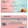 Algeria Al Salam Bank mastercard template in PSD format