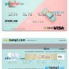 Algeria Al Salam Bank visa card template in PSD format