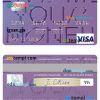 Algerian Banque de Développement Local visa card example in PSD format