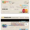 Algeria Gulf Bank mastercard template in PSD format