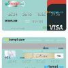 Angola Banco Comercial do Huambo visa card template in PSD format