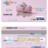 Angola Banco Sol visa card template in PSD format