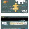 Angola Banco de Fomento visa card template in PSD format