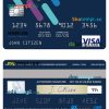 Angola Finibanco Angola S.A. visa card template in PSD format