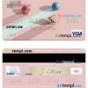 Antigua and Barbuda Caribbean Union Bank visa card template in PSD format