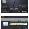 Antigua and Barbuda Global Bank of Commerce visa card template in PSD format
